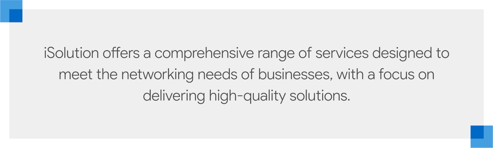 iSolution Services - speech iSolution Services - speech