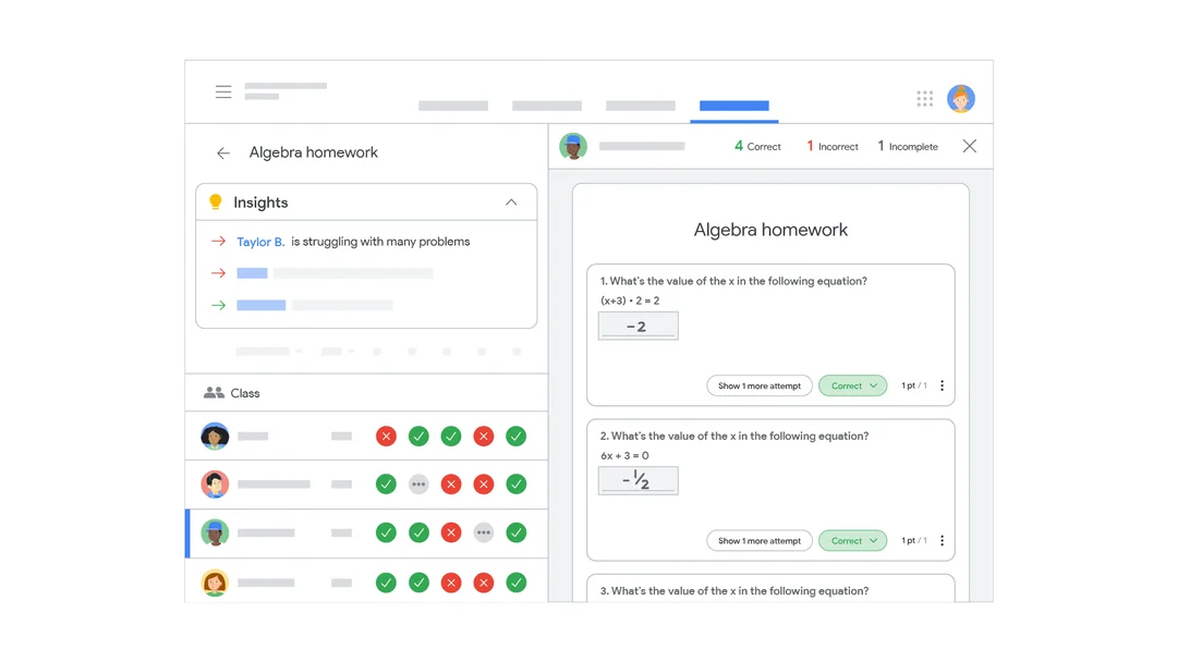 Teacher insights dashboard Google Workspace For Education - Teacher insights dashboard